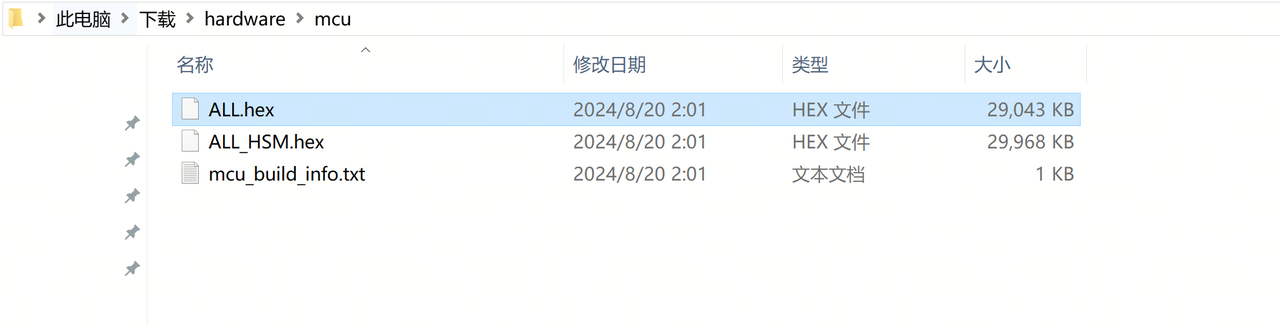 MCU软件包文件